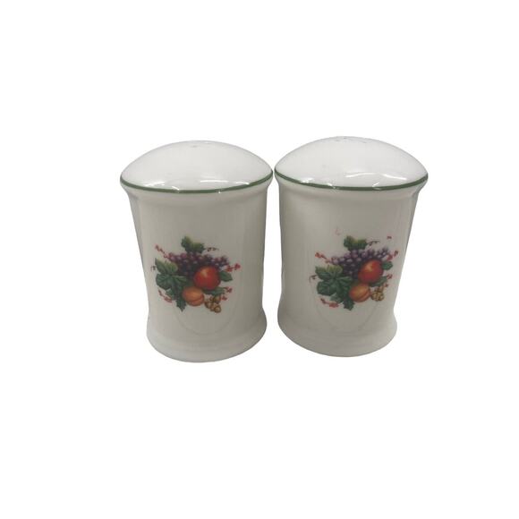 Vintage William James Ceramic Porcelain Holiday Fall Salt And Pepper Shaker - Picture 13 of 16